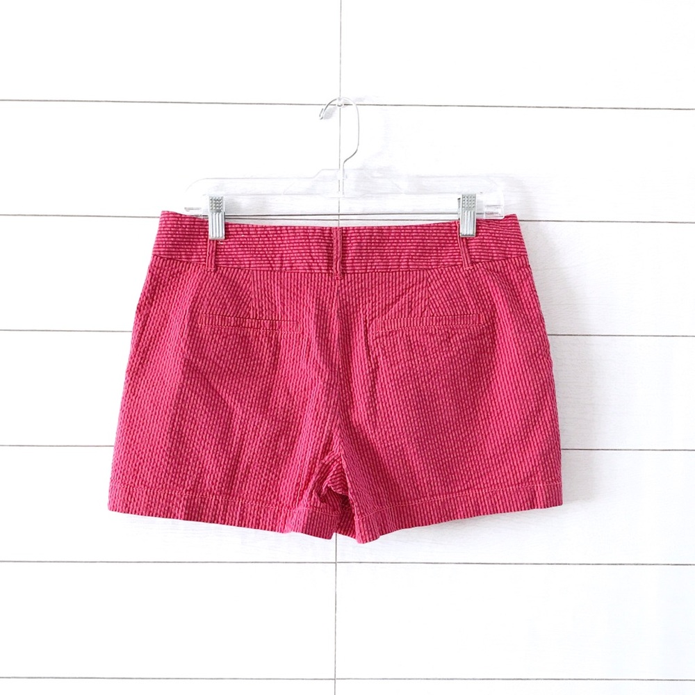 ❌SOLD❌ LOFT Red Blue Striped Seersucker Shorts - Picture 6 of 8